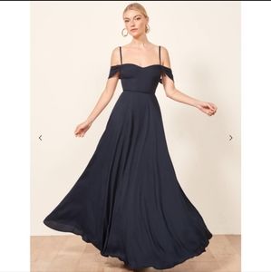 Reformation Poppy Navy Dress - size 8